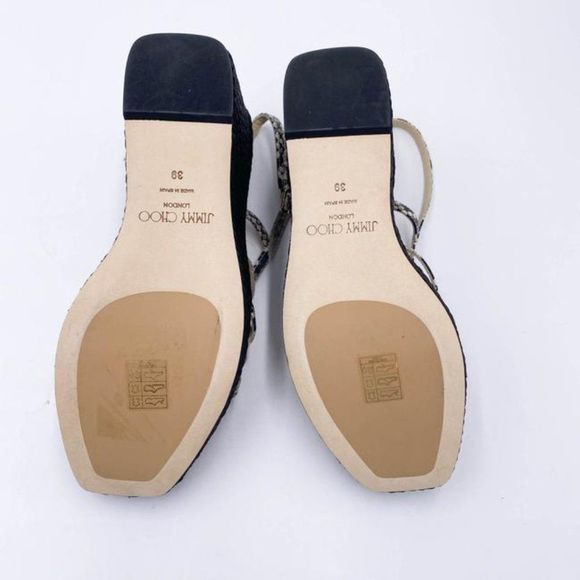 Jimmy Choo Black Ariela Snake Printed Platform - Picture 10 of 12